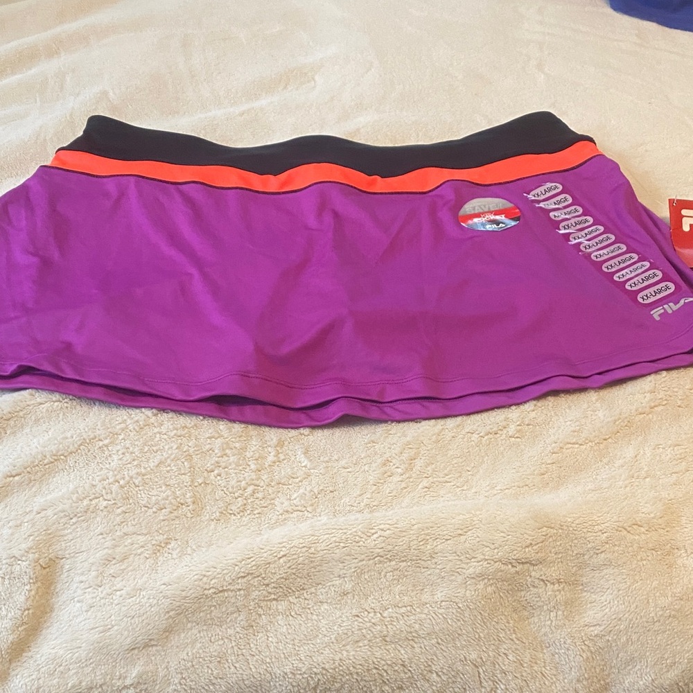 Fila Purple Skirt with Orange and Black Accents